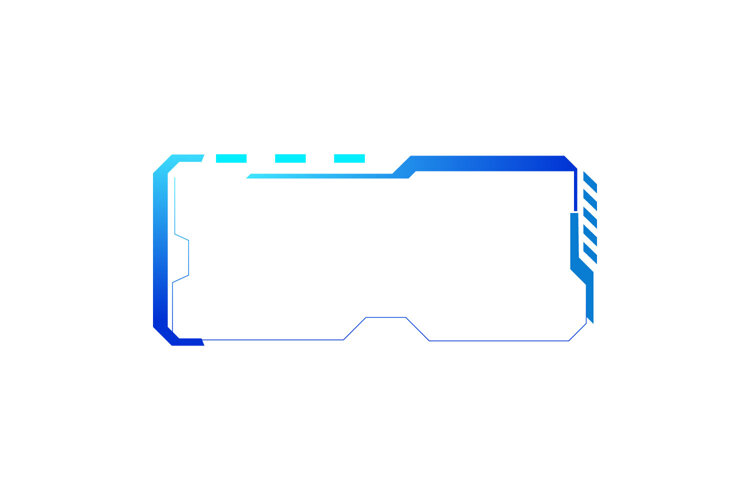 Futuristic game screen frame stream ui element