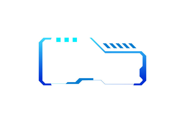 Futuristic game screen frame stream ui graphic