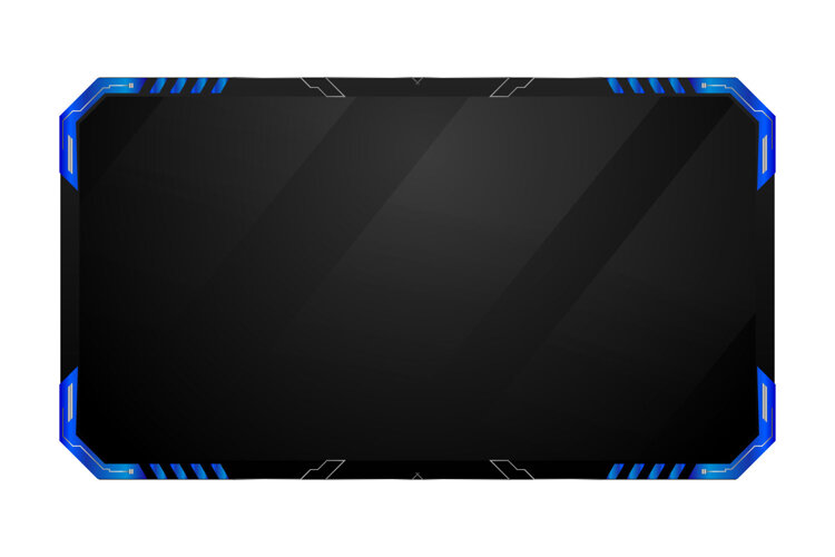 Futuristic gaming screen and border element (6692948)