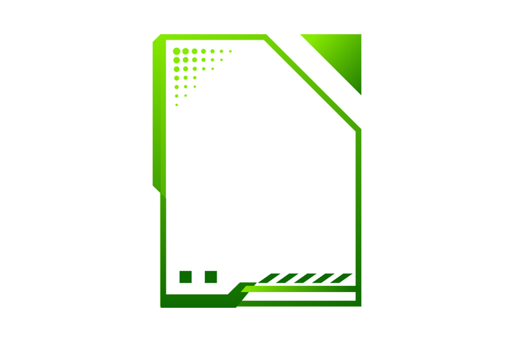 Futuristic interface border and frame game ui element vector