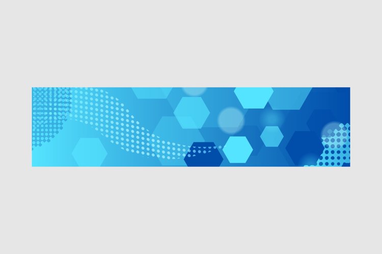 Futuristic technology digital horizontal banner template