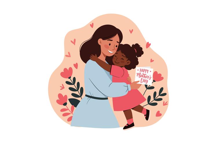 Mother And Daughter Clipart Image 20