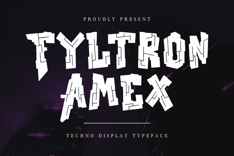 Fyltron Amex Techno Display Typeface