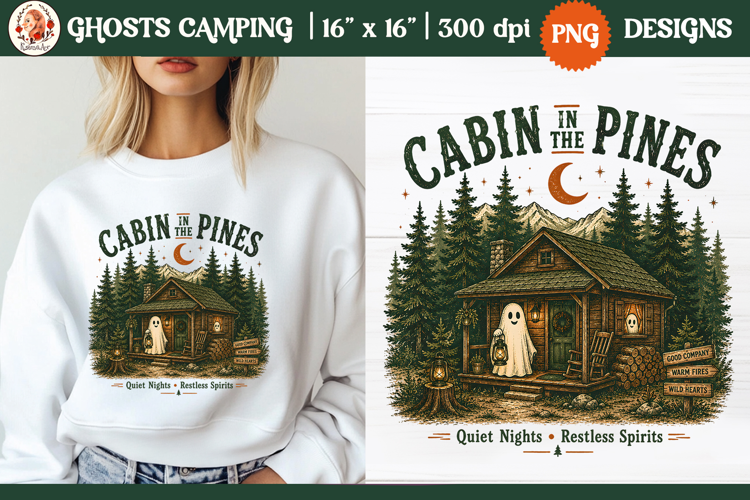 Ghost camping PNG | Vintage wilderness outdoor adventure