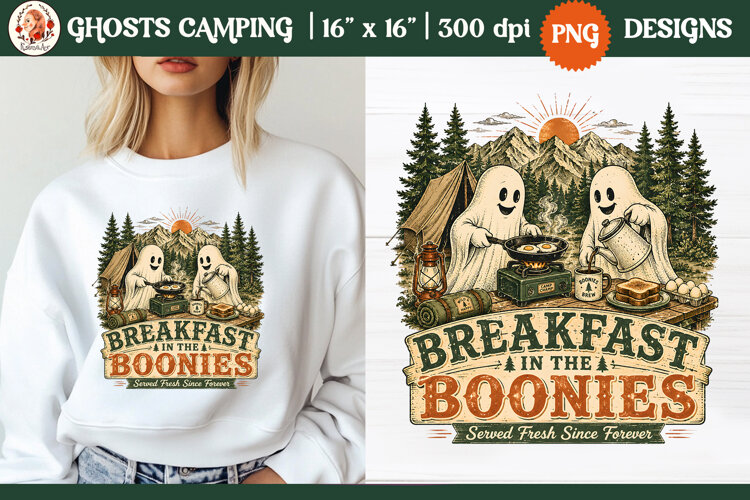 Ghost camping PNG | Vintage wilderness outdoor adventure example image 1