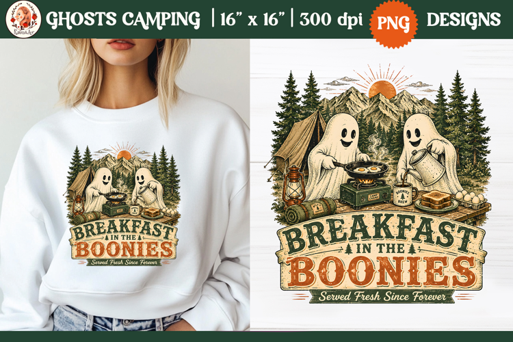 Ghost camping PNG | Vintage wilderness outdoor adventure