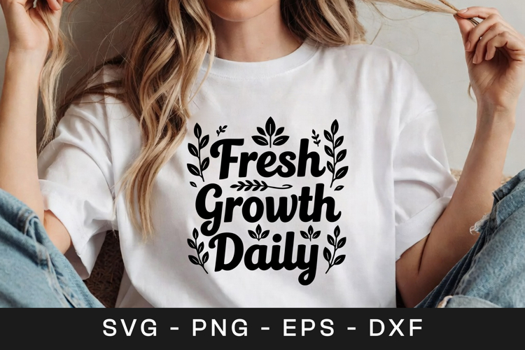 Fresh Growth Daily Floral SVG PNG