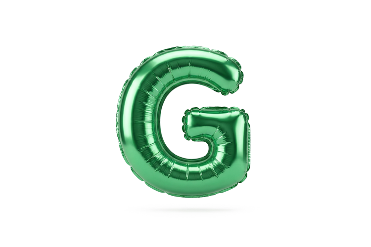 Green Metallic Letter G Foil Balloon Party Decoration