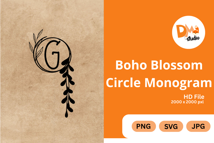 Boho Flower Clipart Image 4