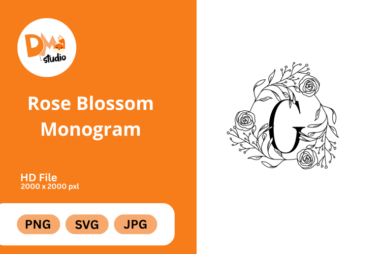 Rose Blossom Monogram
