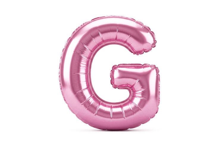 Pink Metallic Letter G Foil Balloon Party Decoration example image 1