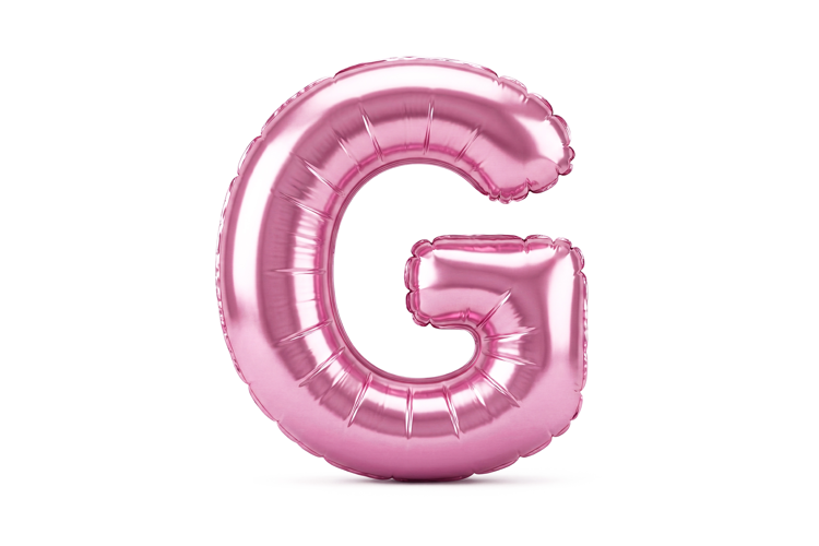 Pink Metallic Letter G Foil Balloon Party Decoration