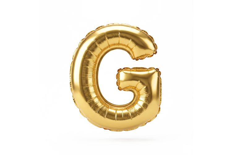 Golden Metallic Letter G Foil Balloon Party Decoration