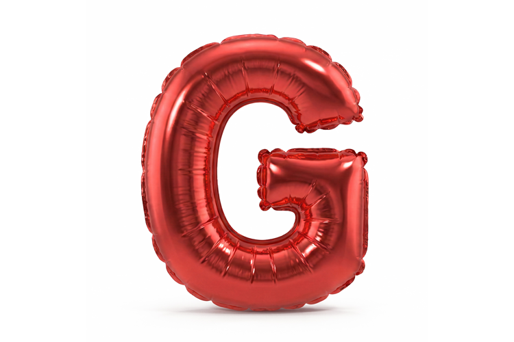 Red Metallic Letter G Foil Balloon Party Decoration