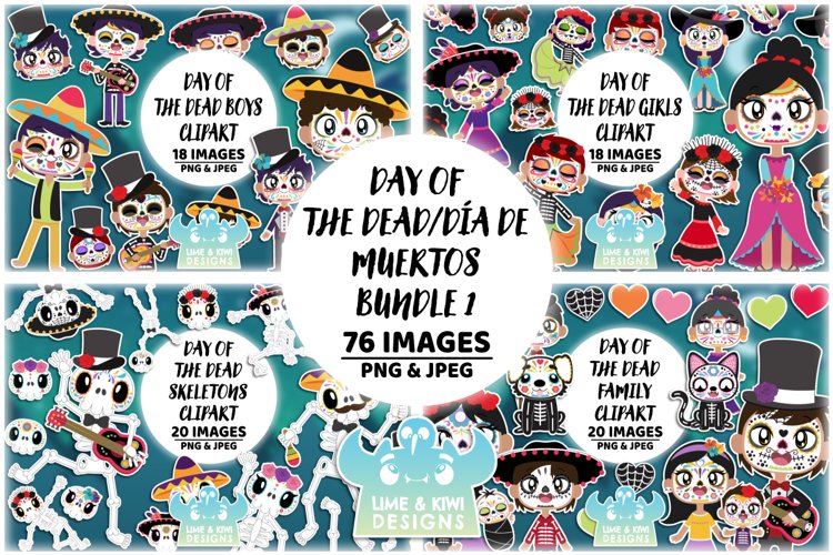 Day of the Dead Día de Muertos Clipart Bundle 1