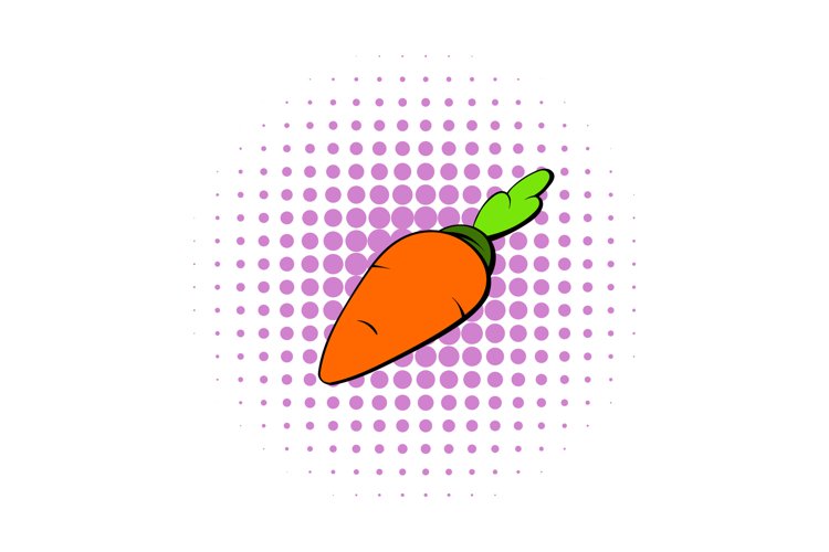 Carrot icon in comics style