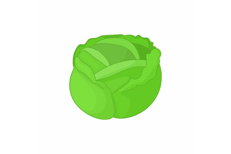 Cabbage icon in cartoon style example image 1