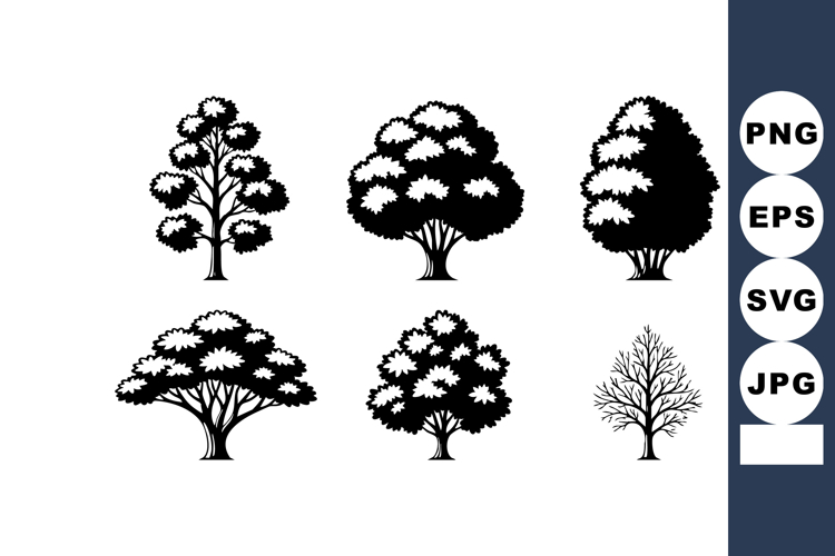 Tree Black And White Clipart