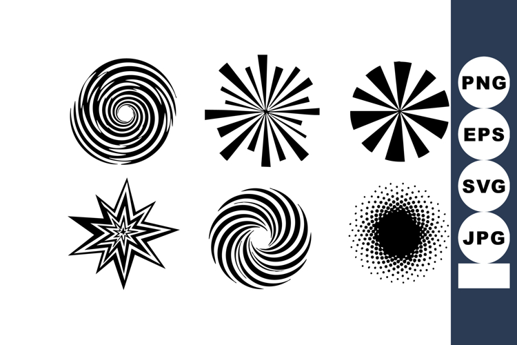 Star Clipart Black and White Image 5