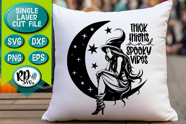 Thick Thighs and Spooky Vibes - A Celestial Cricut Cut File