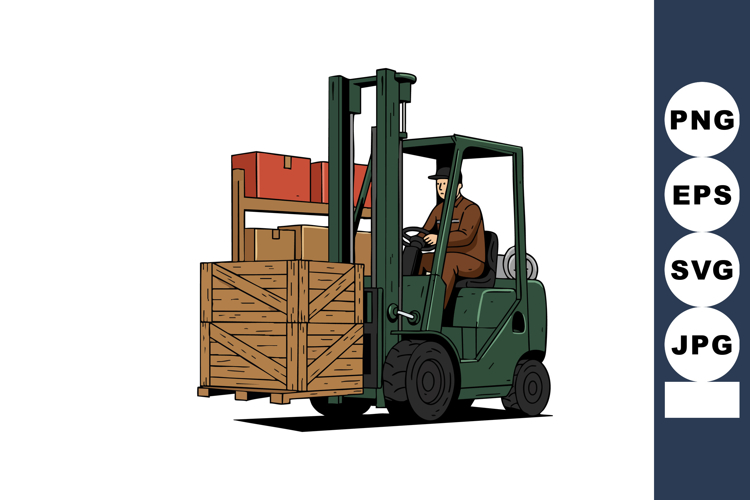 Forklift Clipart Image 4