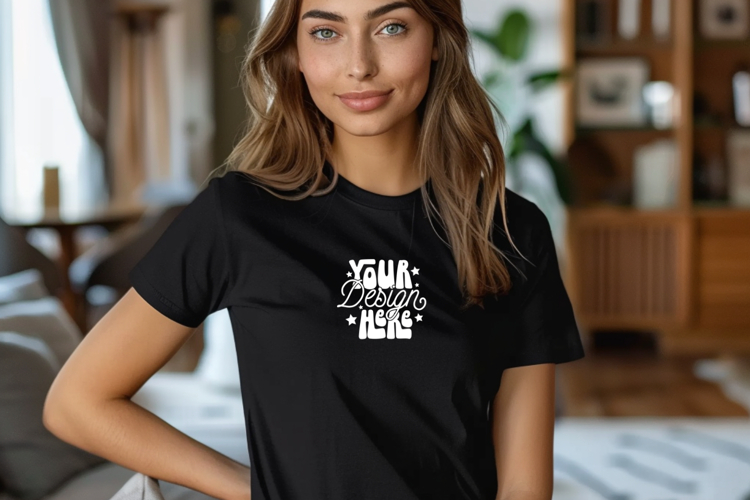 White Tshirt Mockup Image 21
