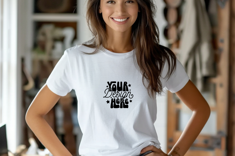 White Tshirt Mockup Image 7