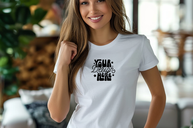 White Tshirt Mockup Image 8