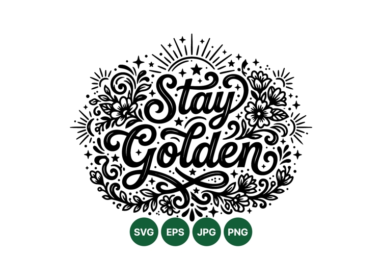 Hand Drawn Floral Typography Clipart Design