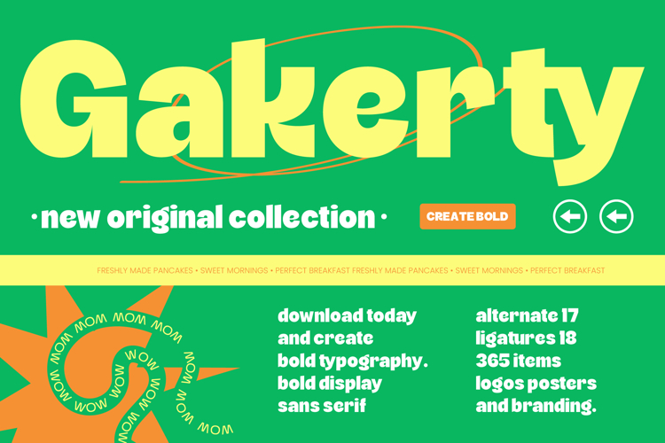 Gakerty - Bold Display Sans Serif