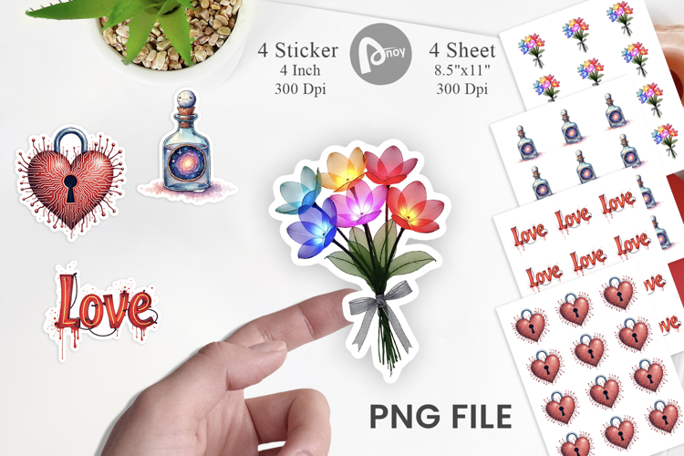 Galactic Affection Love Sticker