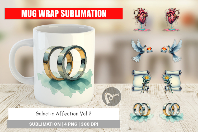 Galactic Affection Love Mug Wrap