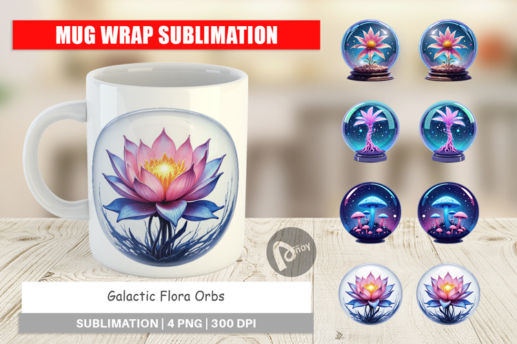 Mug Wrap Galactic Flora Orbs
