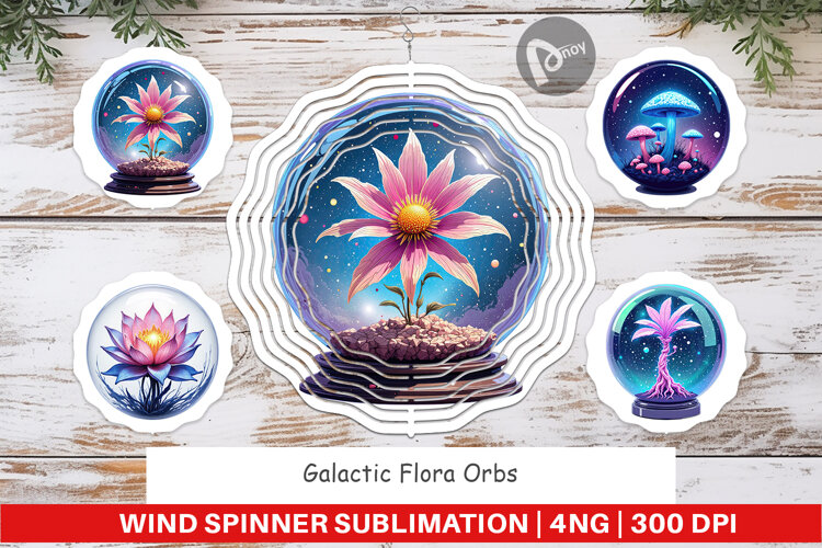 Wind Spinner Galactic Flora Orbs example image 1