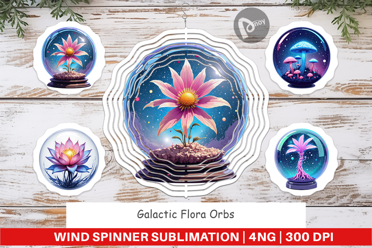Wind Spinner Galactic Flora Orbs