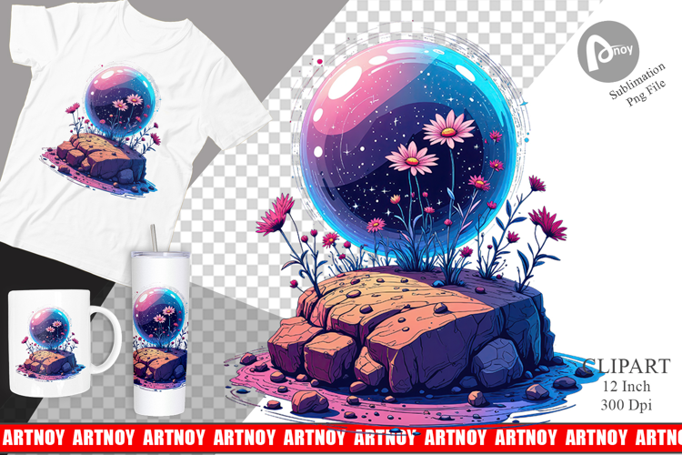 Galactic Flora Orbs Clipart