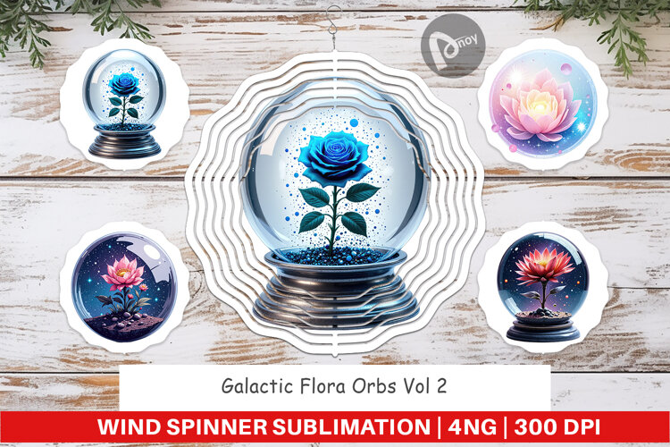 Wind Spinner Galactic Flora Orbs example image 1