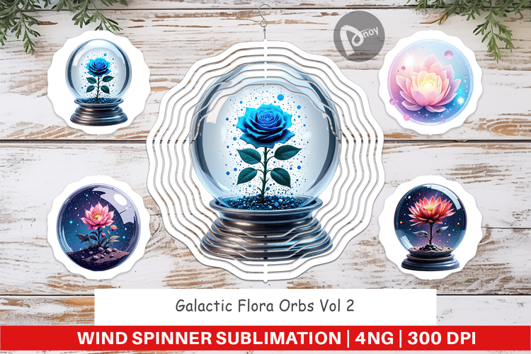 Wind Spinner Galactic Flora Orbs