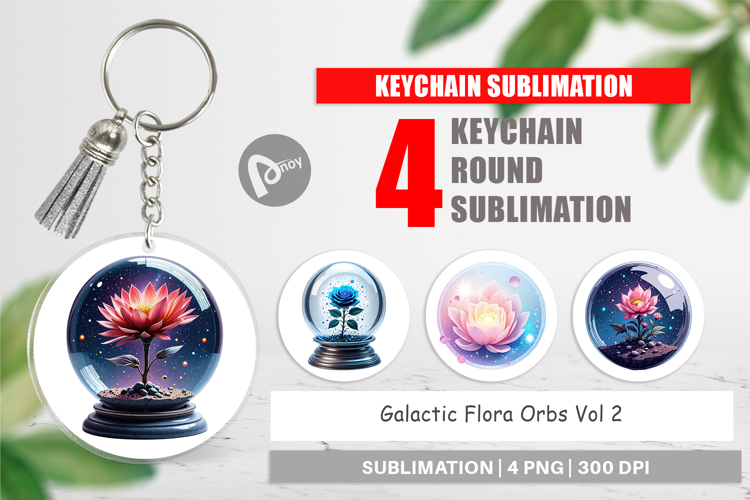 Keychain Galactic Flora Orbs