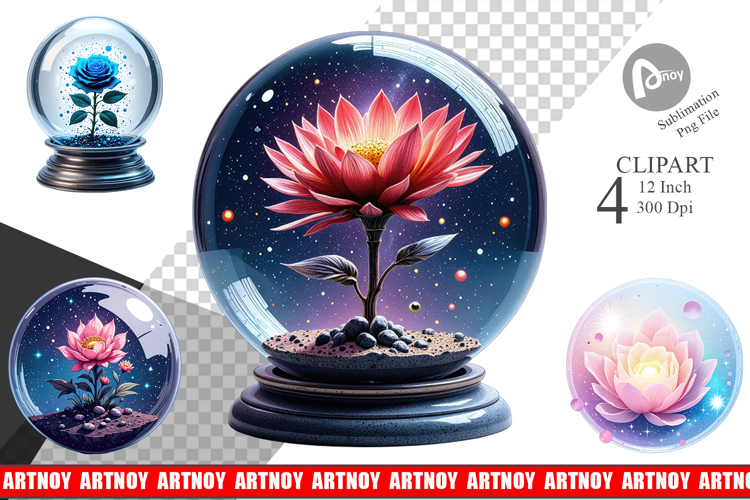 Galactic Flora Orbs Clipart