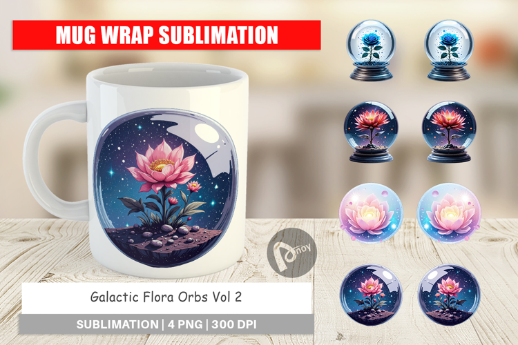 Mug Wrap Galactic Flora Orbs
