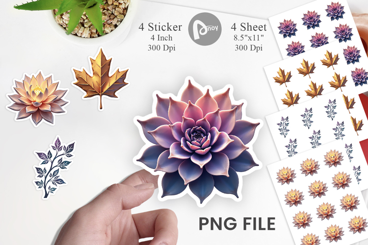 Sticker Metallic Botanicals