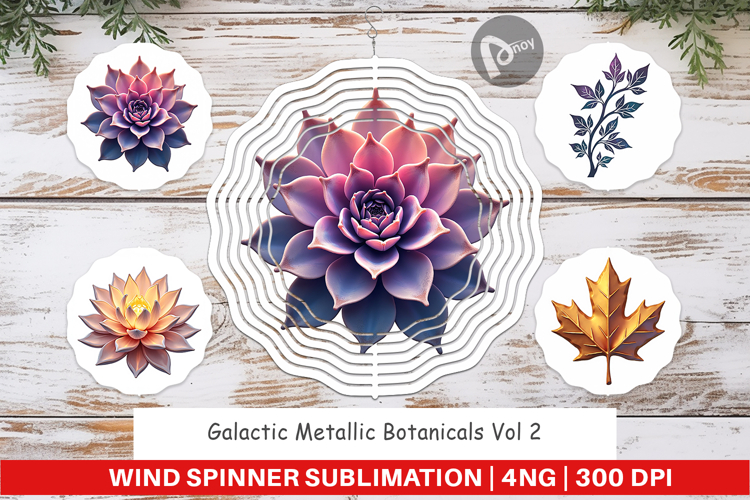 Wind Spinner Metallic Botanicals
