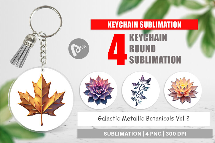 Keychain Metallic Botanicals example image 1