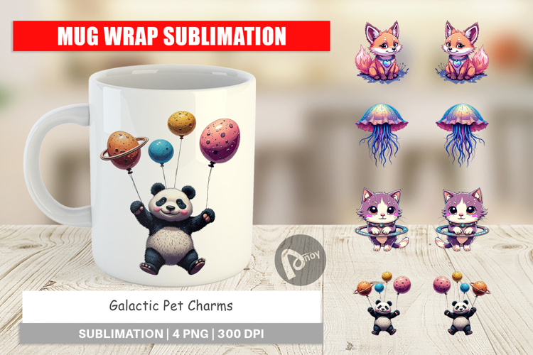 Mug Wrap Galactic Pet Charms