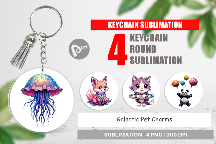 Keychain Galactic Pet Charms