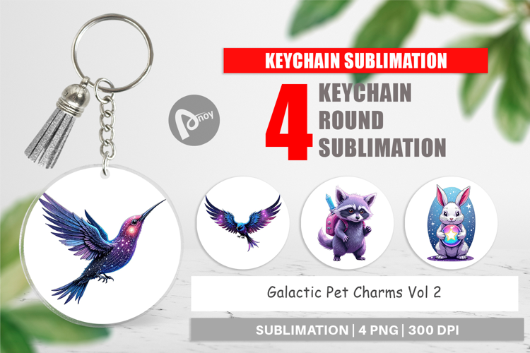 Keychain Galactic Pet Charms