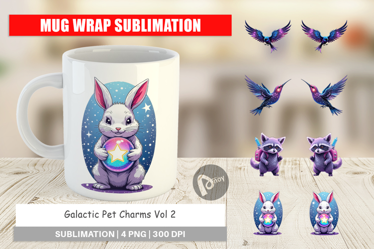 Mug Wrap Galactic Pet Charms