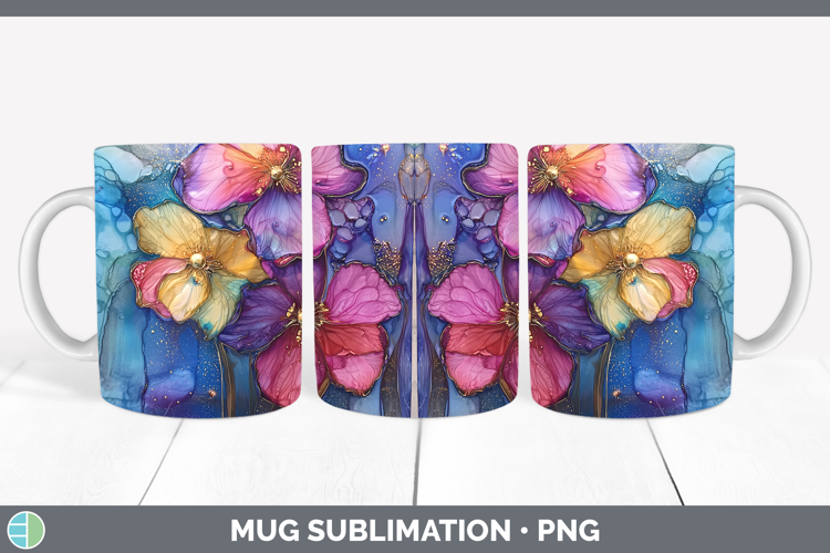 Galaxy Abutilon Mug Wrap Sublimation Coffee Cup Designs