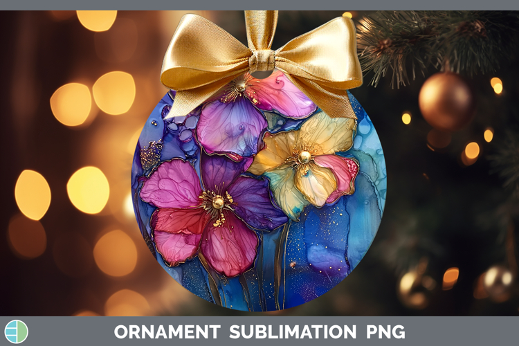Galaxy Abutilon Ornament Sublimation Bauble Designs